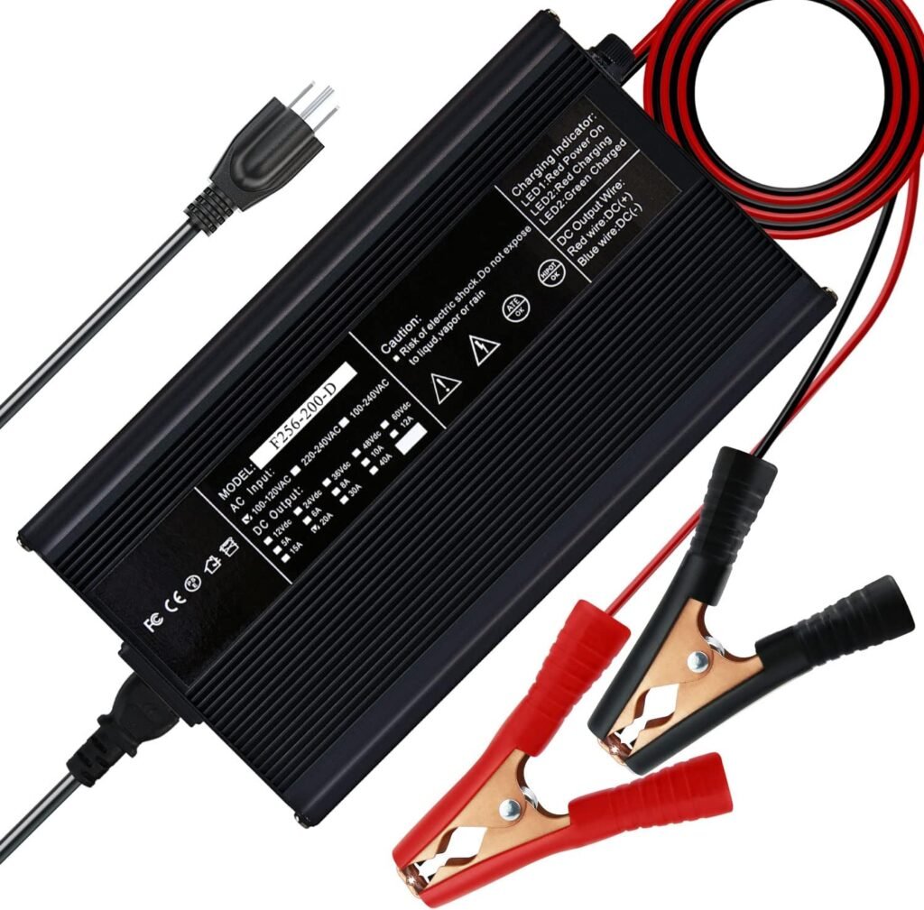 ExpertPower 24V 20A Smart Charger for Lithium LiFePO4 Deep Cycle Rechargeable Batteries