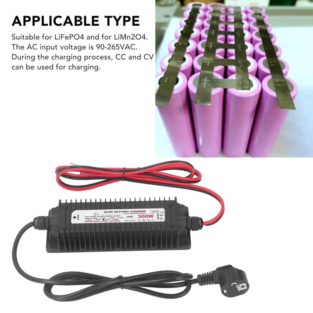 43.8V Lithium Battery Charger, 6.7A Fast Charging, for Lifepo4, LiMn2O4 (US Plug)