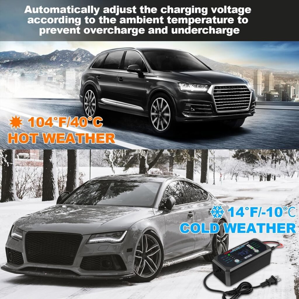 YUFAY 12V/20V Lithium/LiFePO4 Battery Charger 240W 20A Smart Fast Charger with Overcharge Protection for Car, Motorcycle, Boat