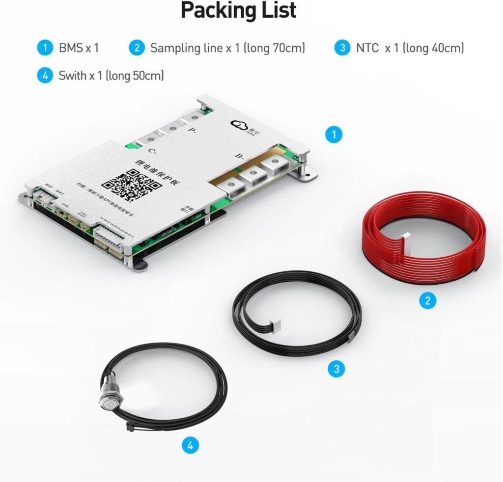 JK BMS 4S/24S 12V 24V 72V Active Balance BMS Smart BMS 40A 60A 80A 100A 200A 300A Lifepo4 Li-Ion Lto Battery(JK-BD6A17S6P)