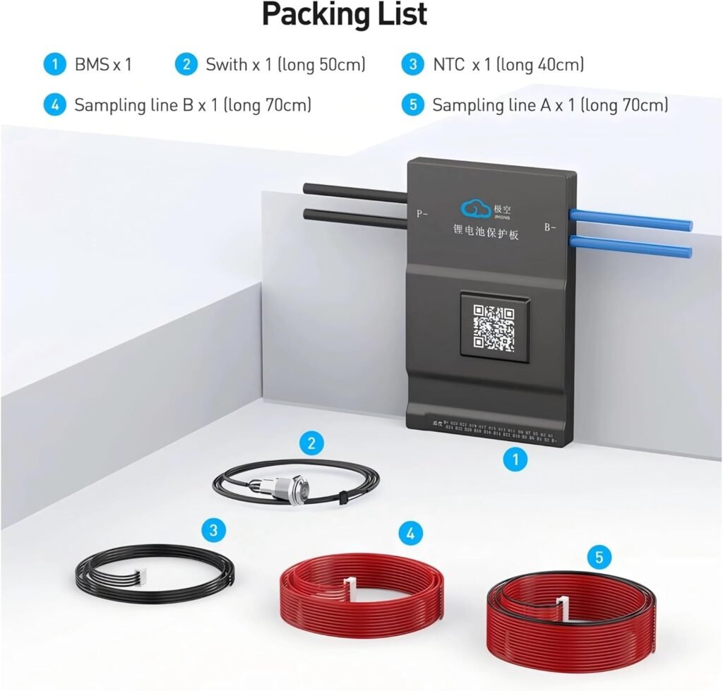 JK BMS 8S 12S 13S 14S 16S 17S 20S 24S Smart BMS 60A 80A 100A 150A 200A Lifepo4 Li-Ion Lto Battery BMS Active Balance 0.6A 1A 2A(JK-BD6A24S15P)
