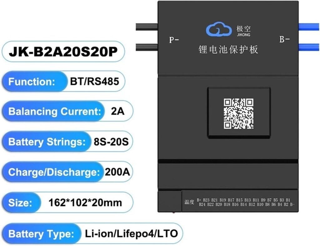 JK BMS Active Balance BMS 4S 8S 12S 13S 14S 16S 17S 20S 24S Smart BMS 60A 80A 100A 150A 200A 600A Lifepo4 Li-Ion Lto Battery(B2A8S30P) JK BMS Active Balance BMS 4S 8S 12S 13S 14S 16S 17S 20S 24S Smart BMS 60A 80A 100A 150A 200A 600A Lifepo4 Li-Ion Lto Battery(B2A8S30P)