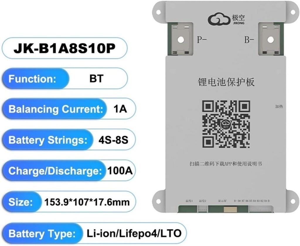 JK BMS Active Balance BMS 4S 8S 12S 13S 14S 16S 17S 20S 24S Smart BMS 60A 80A 100A 150A 200A 600A Lifepo4 Li-Ion Lto Battery(B2A8S30P) JK BMS Active Balance BMS 4S 8S 12S 13S 14S 16S 17S 20S 24S Smart BMS 60A 80A 100A 150A 200A 600A Lifepo4 Li-Ion Lto Battery(B2A8S30P)