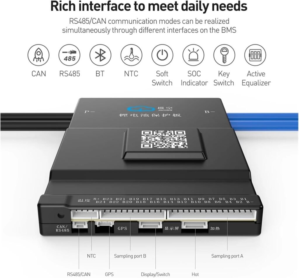 JK Smart Active Balance BMS 4S-20S/24S 12V 24V 48V Smart BMS 40A 60A 80A 100A 150A 200A Lifepo4 Li-Ion Lto Battery(JK-BD6A24S15P) JK Smart Active Balance BMS 4S-20S/24S 12V 24V 48V Smart BMS 40A 60A 80A 100A 150A 200A Lifepo4 Li-Ion Lto Battery(JK-BD6A24S15P)