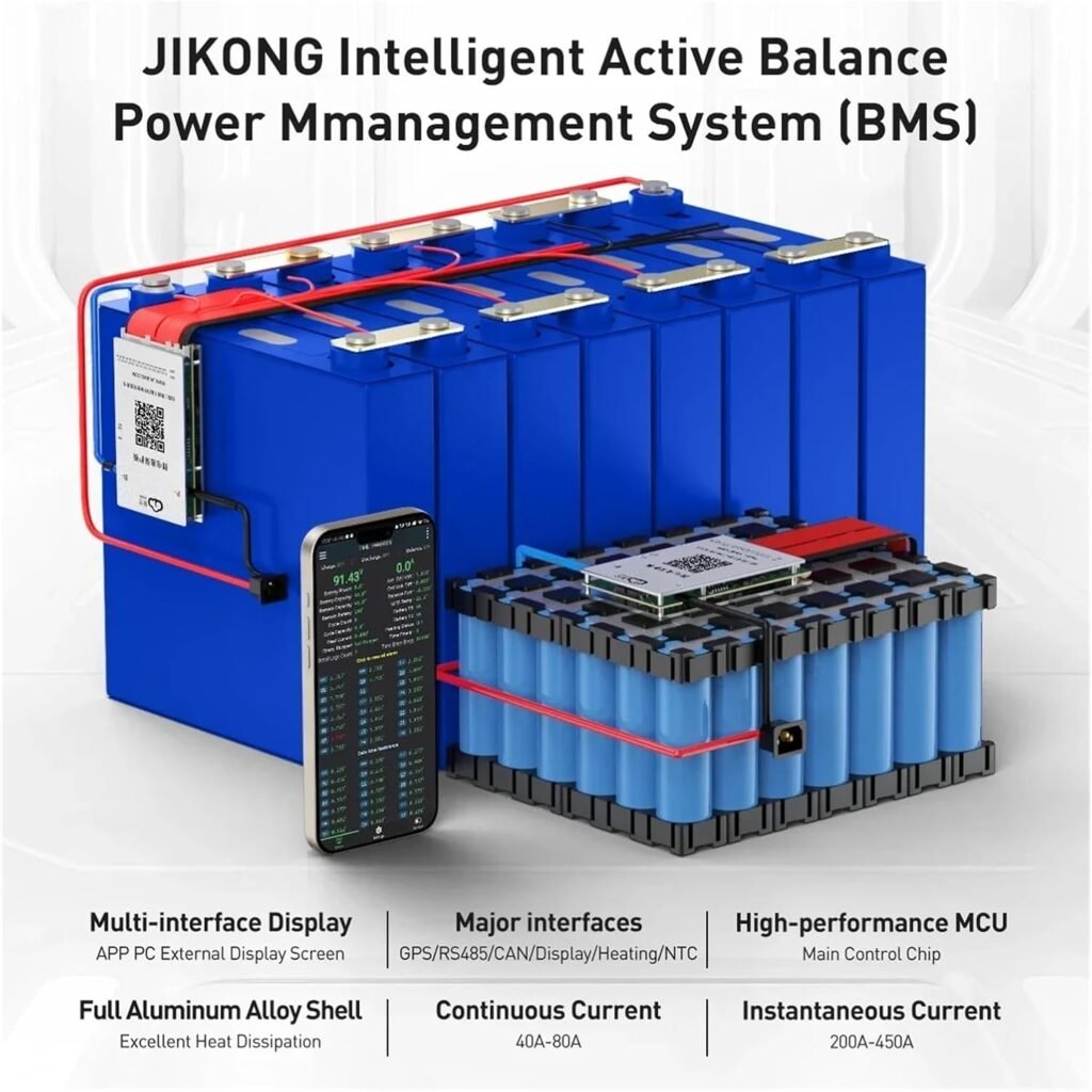 JK Smart BMS BD6A17S8P 8S-17S 80A Li-Ion LiFePo4 LTO BMS Batteries Battery Smart Active BMS JK Smart BMS BD6A17S8P 8S-17S 80A Li-Ion LiFePo4 LTO BMS Batteries Battery Smart Active BMS