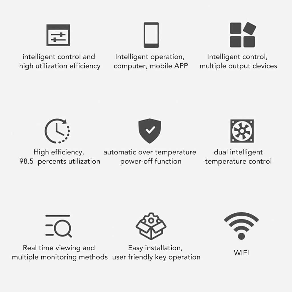 MPPT Solar Charge Controller 12V 60A Lithium Battery Regulator for Photovoltaic Systems 12V / 24V / 36V / 48V - High Efficiency 98.5 % DC Conversion, Comprehensive Protection, V (80A)