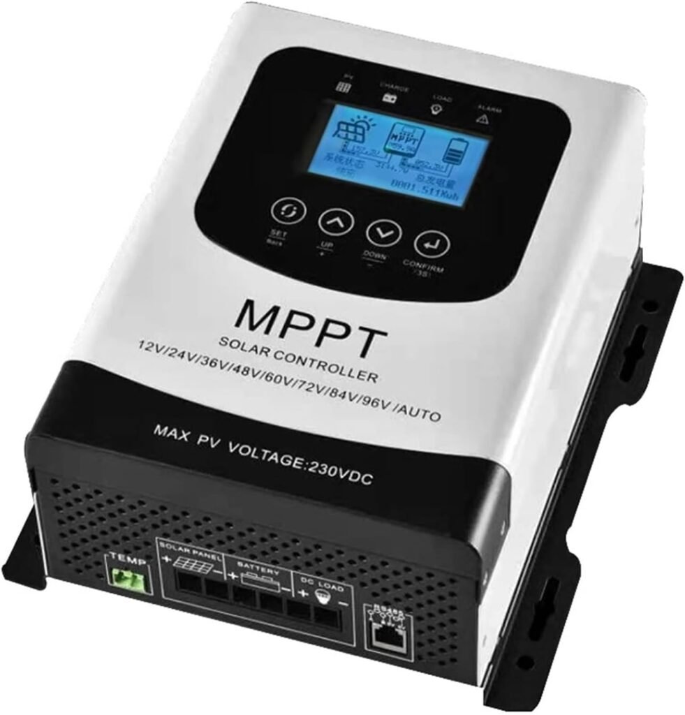 Solar Charge Controller, 12V 24V 48V 60V 72V 96V 50A 60A 80A MPPT Solar Charge Discharge Controller PV Regulator 230VDC for Lifepo4 Lithium Gel Battery High Efficiency and Stable Charging(3) Solar Charge Controller, 12V 24V 48V 60V 72V 96V 50A 60A 80A MPPT Solar Charge Discharge Controller PV Regulator 230VDC for Lifepo4 Lithium Gel Battery High Efficiency and Stable Charging(3)