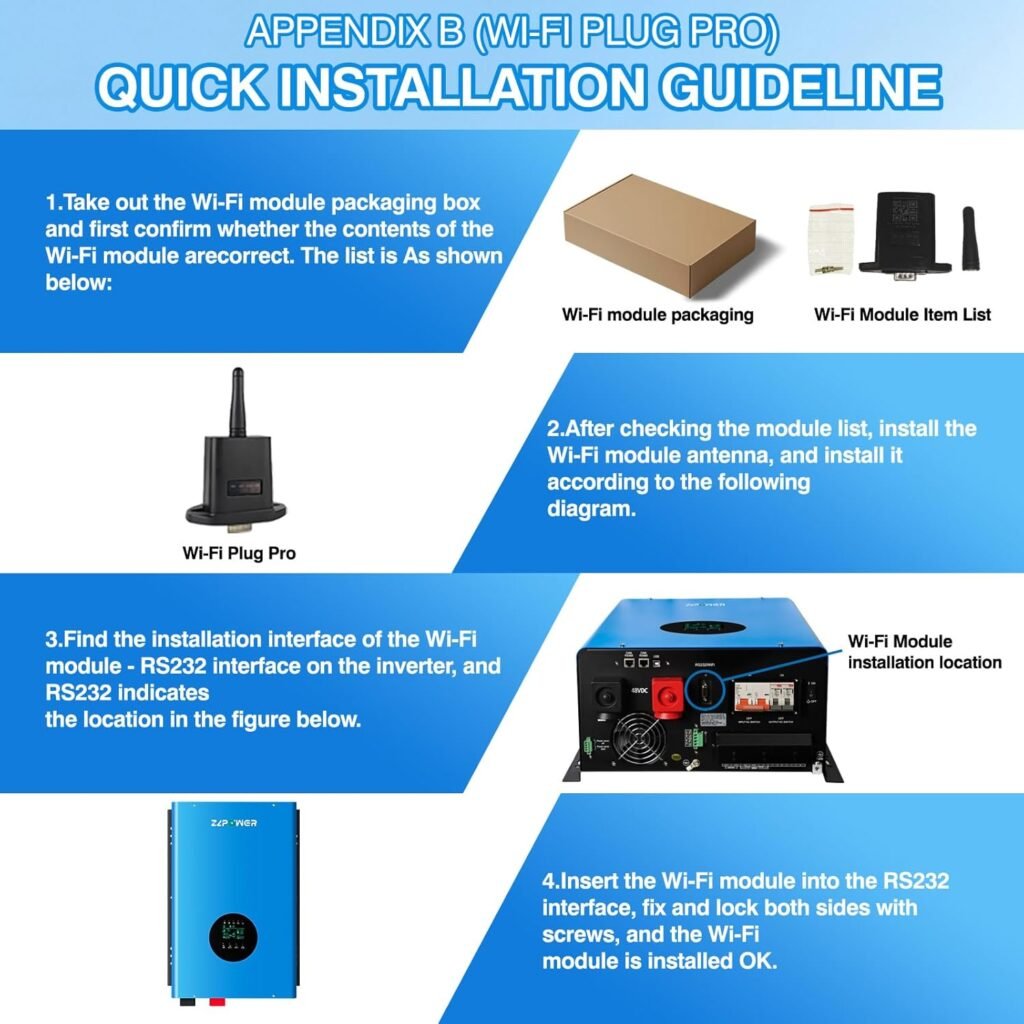 UL1741 48V Inverter 10KW Solar Off Grid Inverters 110/220Vac Low Frequency DC 48V AC Input 240V AC Output 120V/240V Split Phase Pure Sine Wave Power with 2x80A MPPT Charger Controller 10000W
