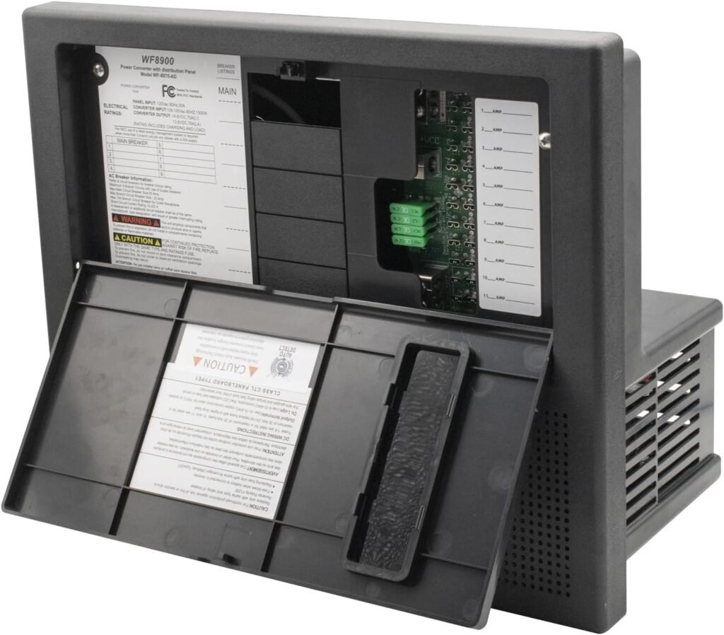 WF-8975-AD 75 AMP RV Power Converter, Power Center - 75 Amp, Battery Chargers for rv,Camper, Trailer,rv Lithium Converter Charger,105-130 VAC, 1280W