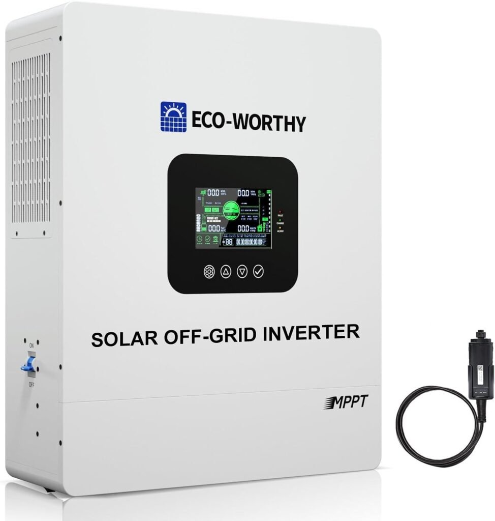 ECO-WORTHY UL1741 5000W 48V Solar Inverter Charger with WiFi, 48V DC to 120V AC,Inversor Solar Built in 100A MPPT Solar Charge Controller,40A AC Charger,Work with Lead Acid/LiFePO4,Home Backup ECO-WORTHY UL1741 5000W 48V Solar Inverter Charger with WiFi, 48V DC to 120V AC,Inversor Solar Built in 100A MPPT Solar Charge Controller,40A AC Charger,Work with Lead Acid/LiFePO4,Home Backup