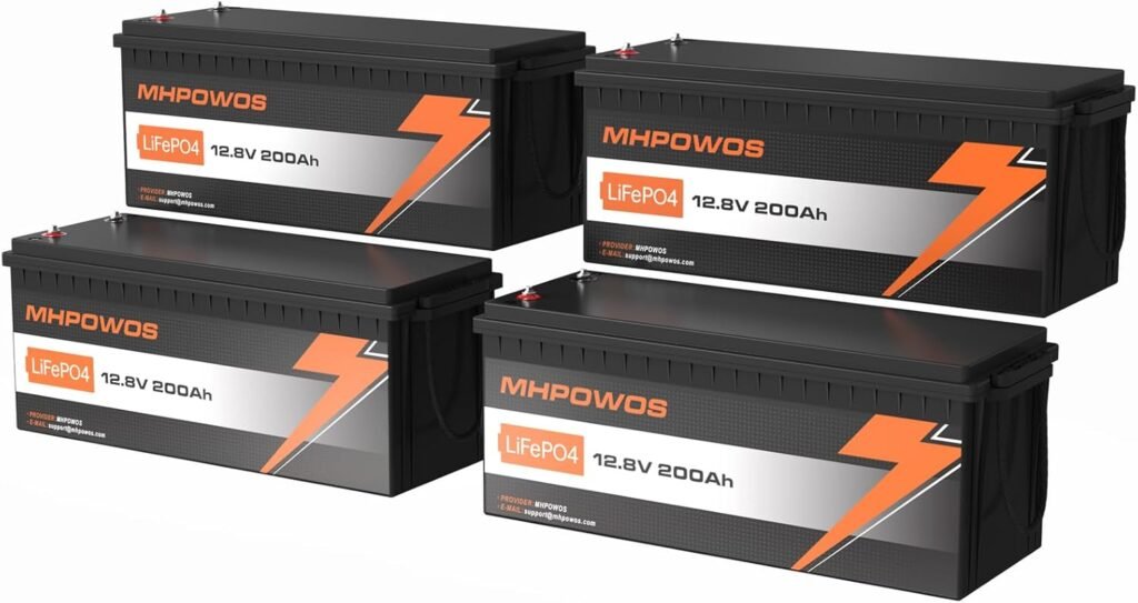 LiFePO4 Deep Cycle 12V 200Ah Lithium Battery - 2560Wh, Grade A Cells, 15000 Cycles, 100A BMS with Low-Temp Protection for Marine, RV, Solar, Off-Grid, Home Backup, 4 Pack (10-Year Lifespan) LiFePO4 Deep Cycle 12V 200Ah Lithium Battery - 2560Wh, Grade A Cells, 15000 Cycles, 100A BMS with Low-Temp Protection for Marine, RV, Solar, Off-Grid, Home Backup, 4 Pack (10-Year Lifespan)