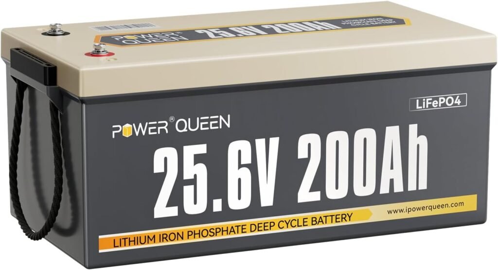 Power Queen 24V 200Ah LiFePO4 Battery, Lithium Battery Built-in 200A BMS, 5.12KWh Deep Cycle Power, 4000 to 15000 Cycles Rechargeable Battery for RV, Camper, Trailer, and Solar Off-Grid System Power Queen 24V 200Ah LiFePO4 Battery, Lithium Battery Built-in 200A BMS, 5.12KWh Deep Cycle Power, 4000 to 15000 Cycles Rechargeable Battery for RV, Camper, Trailer, and Solar Off-Grid System