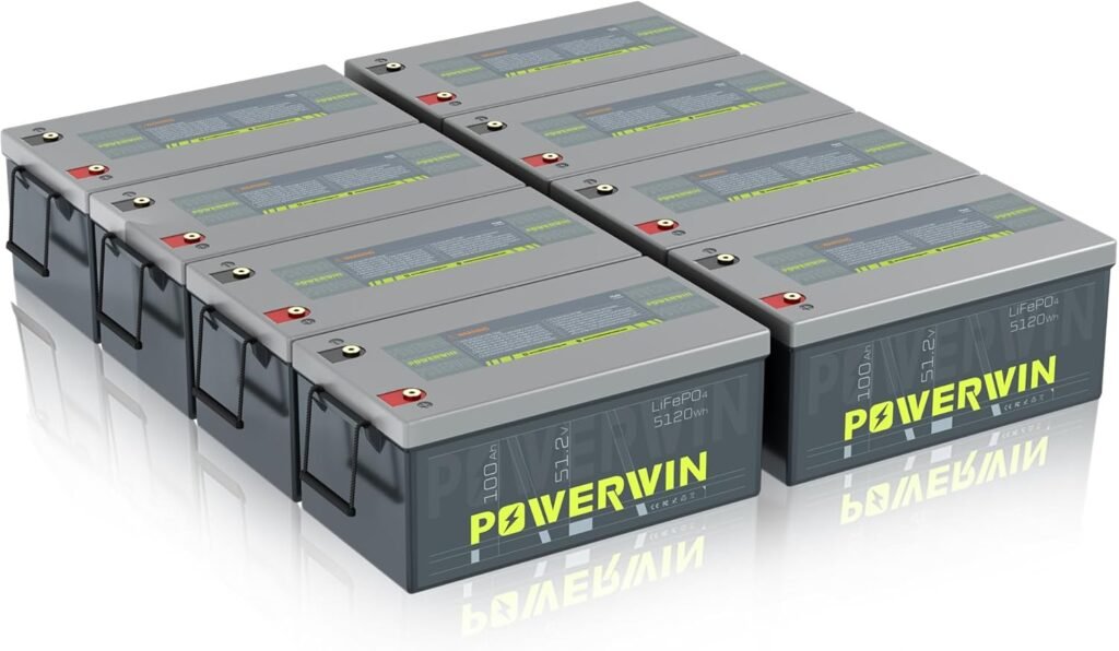POWERWIN BT5120 51.2V 100Ah LiFePO4 Deep Cycle Battery – 100A BMS 15,000 Cycles ,Solar, RV, Off-Grid, Marine Trolling Motor , High-Performance Maintenance-Free(8PCS) POWERWIN BT5120 51.2V 100Ah LiFePO4 Deep Cycle Battery – 100A BMS 15,000 Cycles ,Solar, RV, Off-Grid, Marine Trolling Motor , High-Performance Maintenance-Free(8PCS)