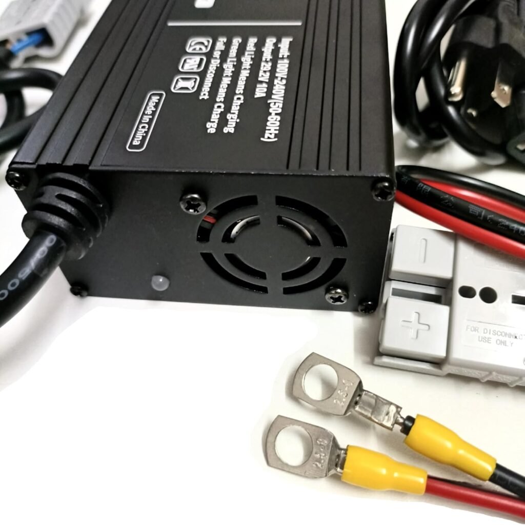 12V/ 12.8V 20A LiFePO4 Lithium Battery Charger 14.6V 20Amp Smart Charger with Anderson Connector LED Indicator Special for LiFePO4 Deep Cycle Batteries Charger