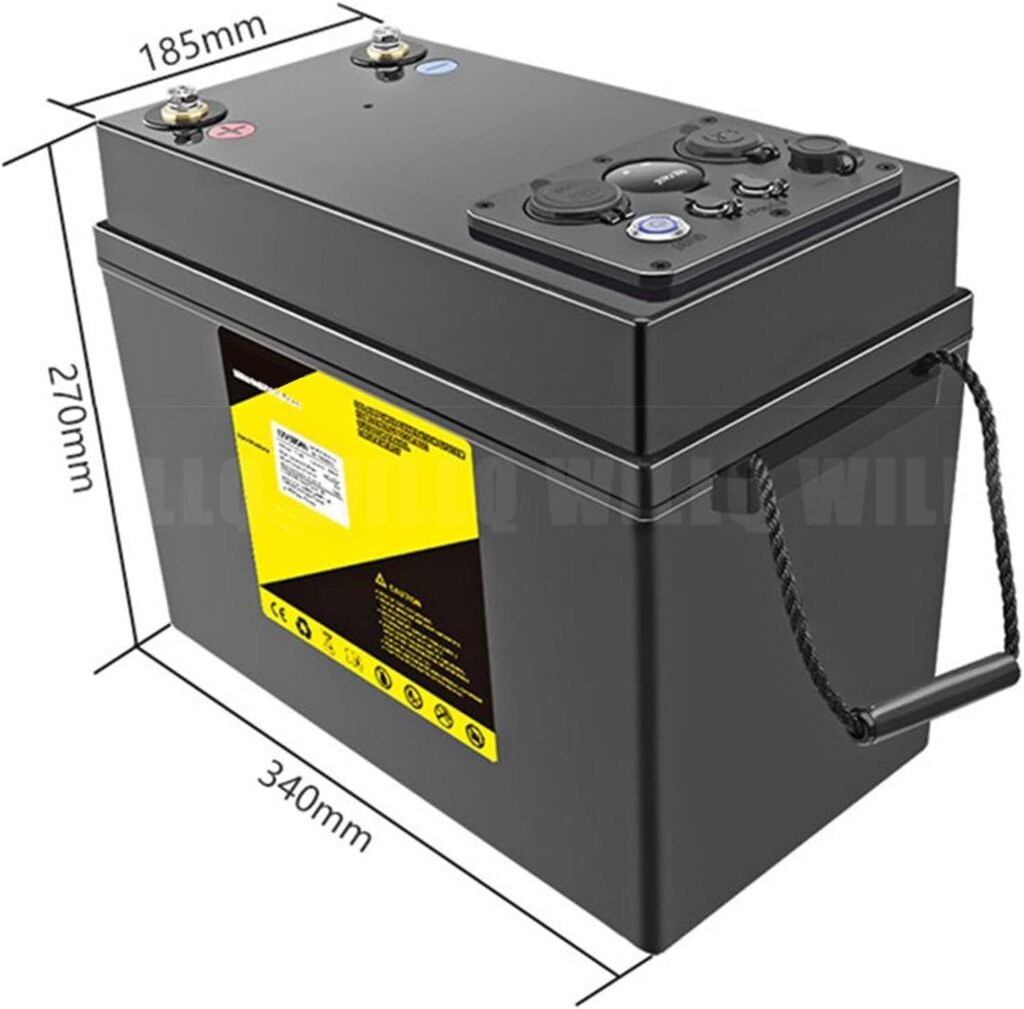 12V 300AH LiFePO4 Lithium Battery with Power Display and Charger Built-in 100A BMS Max 3840W Power 4000+ Cycles for RV/Camper/Solar/Off-Grid