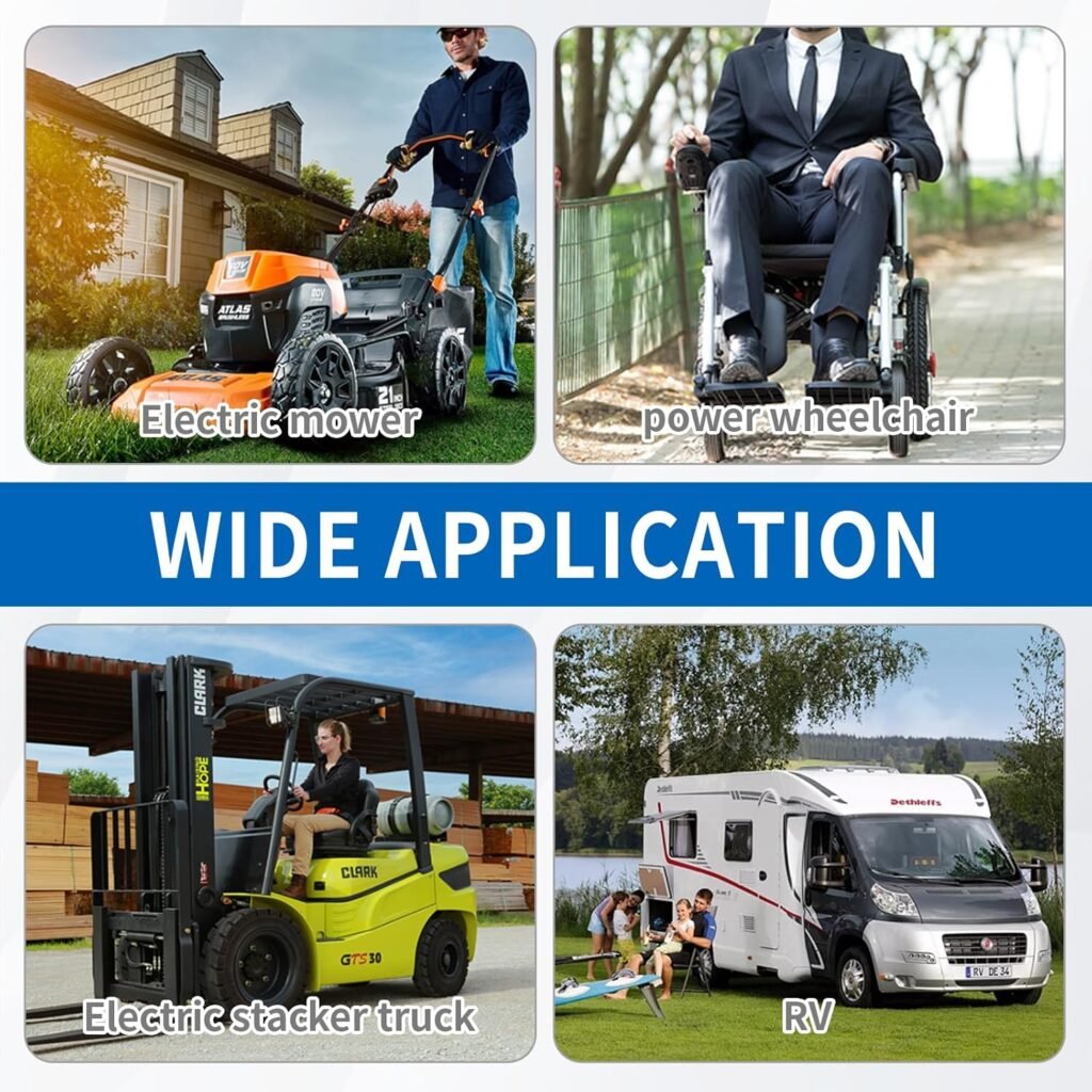 12V 50A Lithium Battery Charger, 14.6V 50A LifePO4 Battery Charger for 12.8V LiFePO4 Lithium Deep Cycle Rechargeable Battery, Multi Protections, Support Fast Charging, 12 Volt Charger for RV Boat Car