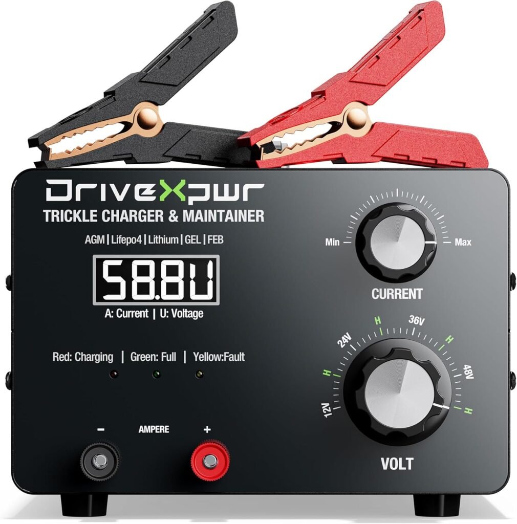 Adjustable Battery Charger 12V 24V 36V 48V,12A Automatic Battery Maintainer,Battery Desulfator Maintainer for Lead-Acid LiFePO4 Lithium,Suit Automotive Golf Cart Truck Motorcycle Lawn Mower(X20) Adjustable Battery Charger 12V 24V 36V 48V,12A Automatic Battery Maintainer,Battery Desulfator Maintainer for Lead-Acid LiFePO4 Lithium,Suit Automotive Golf Cart Truck Motorcycle Lawn Mower(X20)