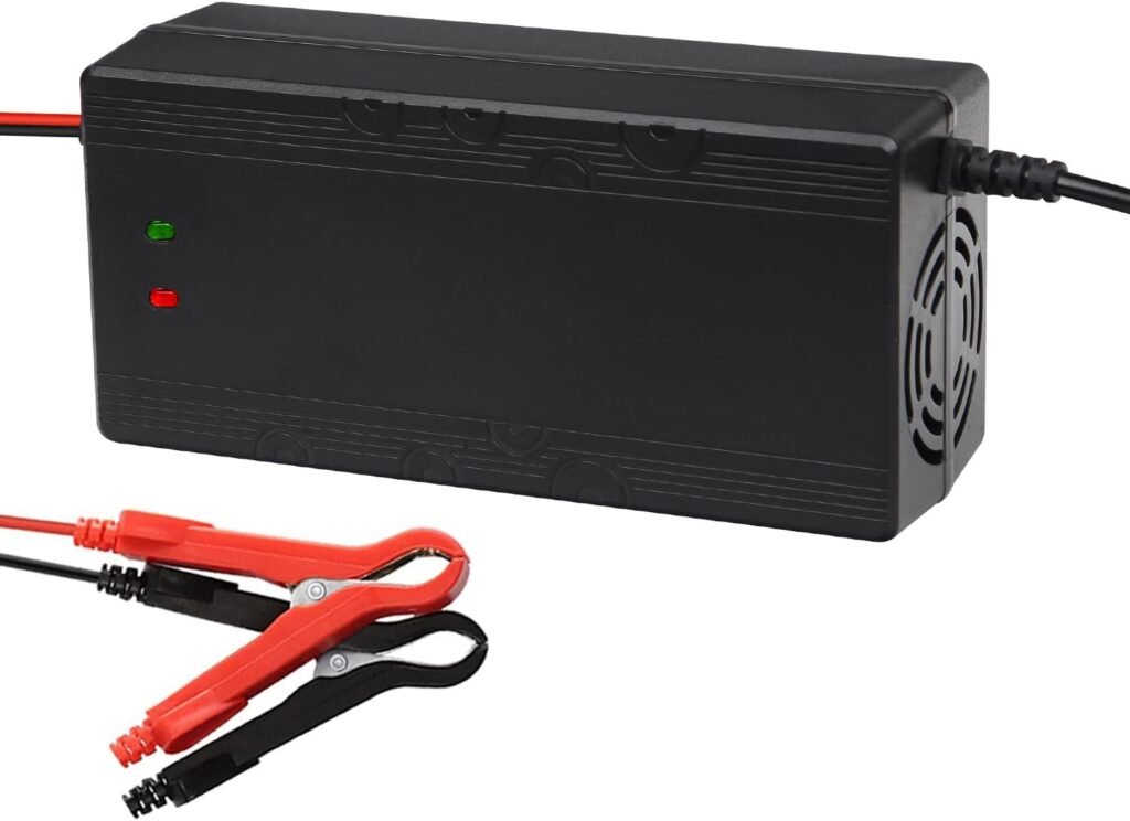 12V 10A LifePO4 Battery Charger 14.6V Smart Charger and Maintainer for LiFePO4 Lithium-Iron Deep Cycle Rechargeable Automotive Batteries