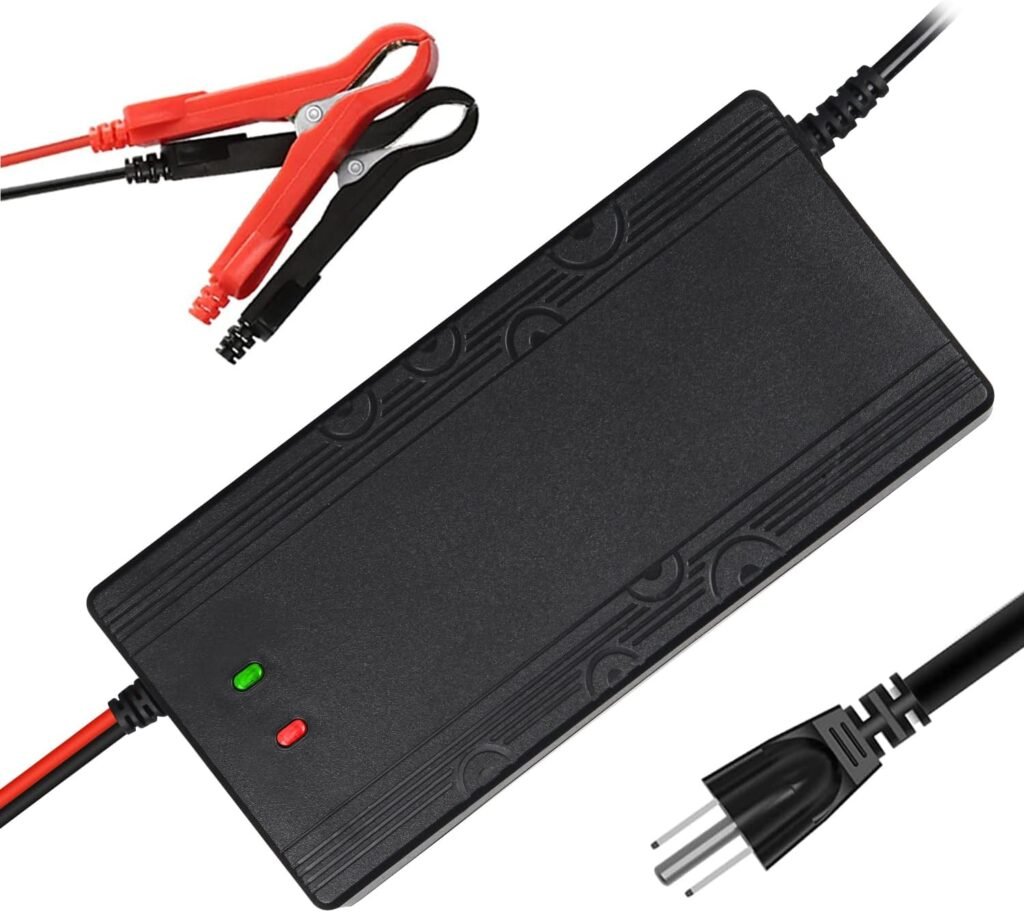 12V 10A LifePO4 Battery Charger 14.6V Smart Charger and Maintainer for LiFePO4 Lithium-Iron Deep Cycle Rechargeable Automotive Batteries