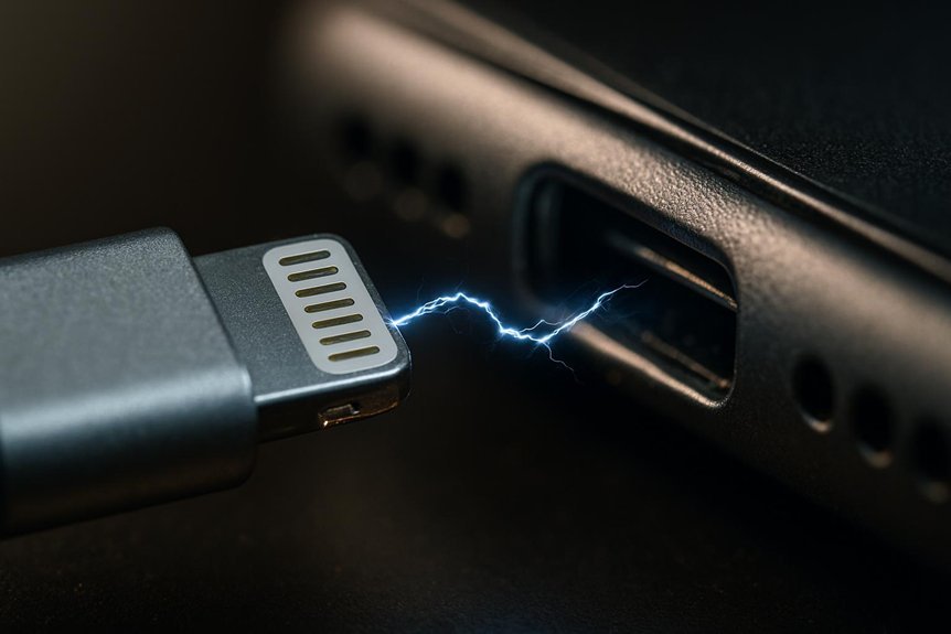 connector arcing during charging