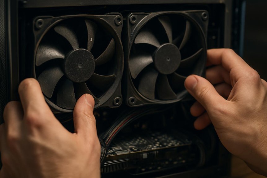 Inspecting Cooling Fans and Internal Components for Wear