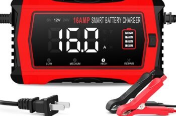 Haisito 16-Amp Smart Battery Charger (6V/12V/24V), Fully Automatic Trickle Charger Maintainer & Desulfator for Car Boat RV – Supports Lithium LiFePO4, AGM, Gel, Deep Cycle Lead-Acid Batteries Review (2026)