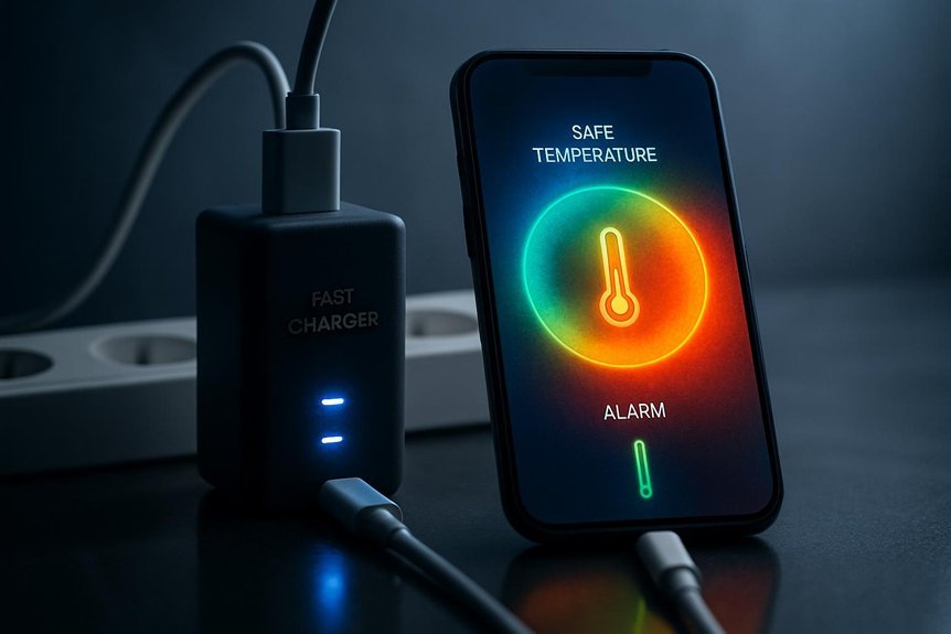 heat from fast charging components and limits