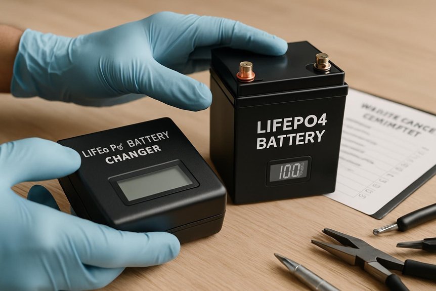 inspect battery and charger