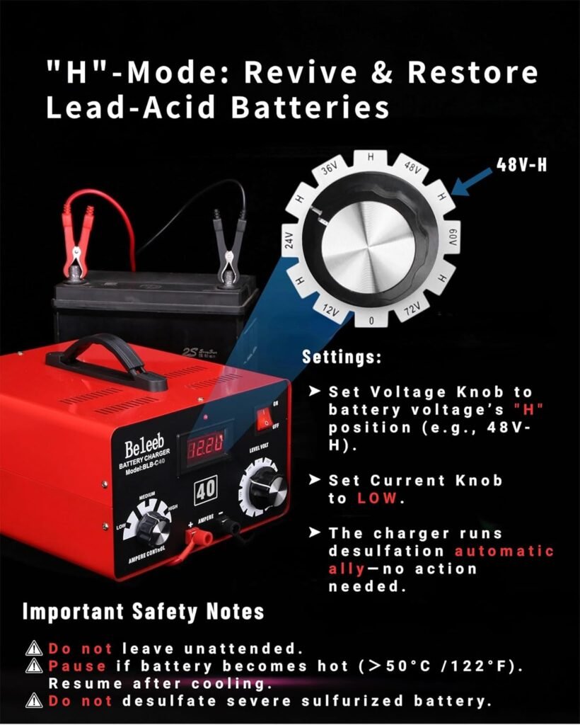 Multi-Voltage Battery Charger 12V 24V 36V 48V 60V 72V for LiFePO4, Lithium Batteries, High Voltage Pulse Desulfator for Lead-Acid, for Car, Golf Cart, RV, Marine, Boat Multi-Voltage Battery Charger 12V 24V 36V 48V 60V 72V for LiFePO4, Lithium Batteries, High Voltage Pulse Desulfator for Lead-Acid, for Car, Golf Cart, RV, Marine, Boat