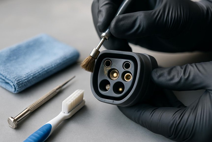 safe charger terminal cleaning