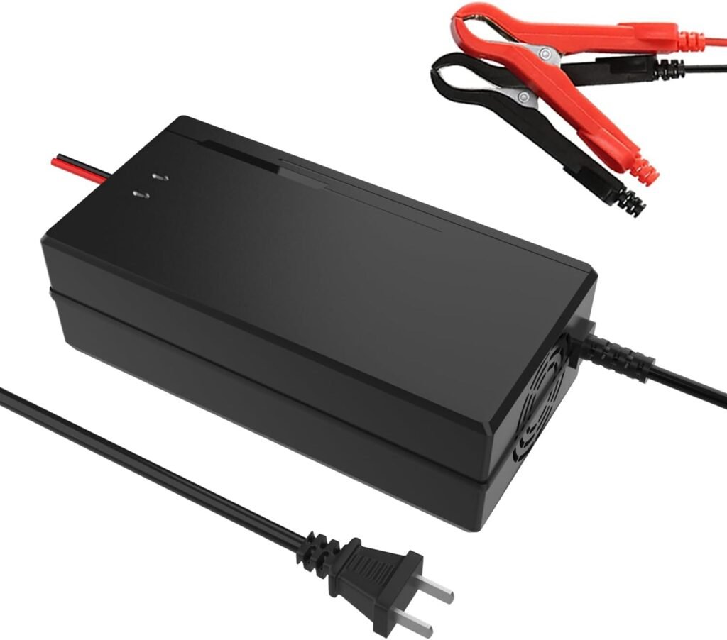 LiFePO4 48V 10A Battery Charger for Lithium Iron Phosphate/Lifepo4 Battery, Golf Cart Battery Maintainer Volt Smart Fully Automatic Trickle Maintainer Charger with Deep Cycle Safety Protection