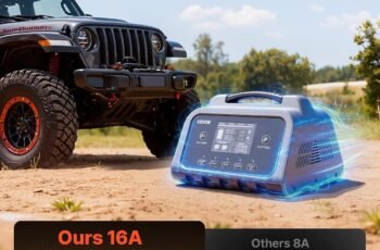 VEVOR Smart Battery Charger with LCD Display